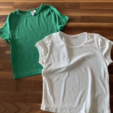 T-shirt / 2 pack / grün & weiss