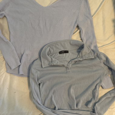 light blue long sleeve 2 set
