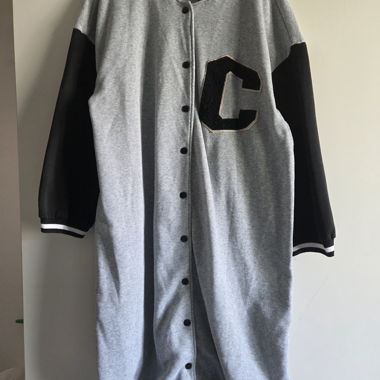 Giacca lunga in stile varsity 3XL