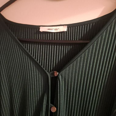 Dark Green Pleated Midi Dress