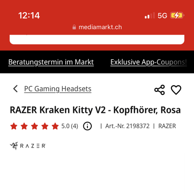 Razer Kraken Kitty V2 Kopfhörer
