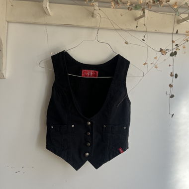 Gilet en jean noir edc