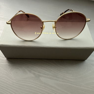 Lunettes de soleil rondes dorées