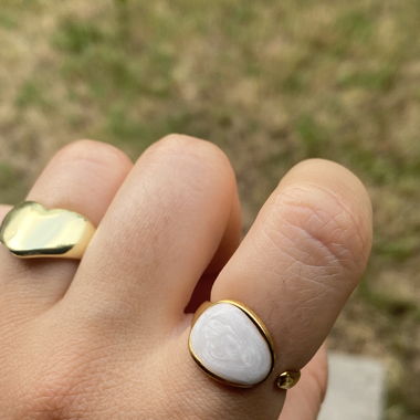 vergoldeter Goldring - grössenverstellbar