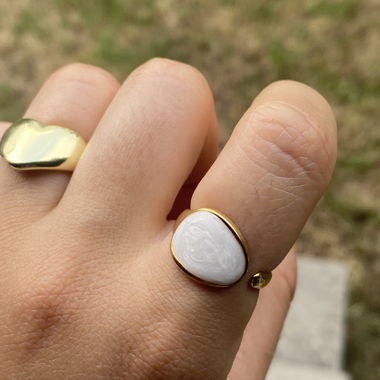 bague en or plaqué - taille ajustable