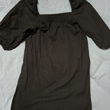 vestito largo in cotone nero