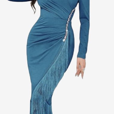 Figurbetontes Kleid mit Puffärmeln