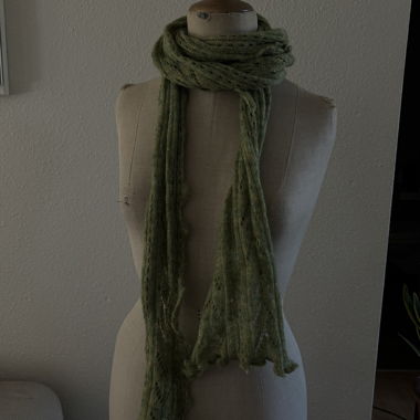 Green Knit Scarf