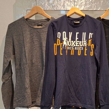3 Langarmshirt, Boxeur d.R. & Strellson, S, Herrn