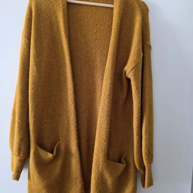 Cardigan in maglia Camaieu giallo senape