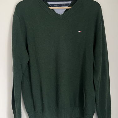 Dark green V-neck knit Tommy Hilfiger