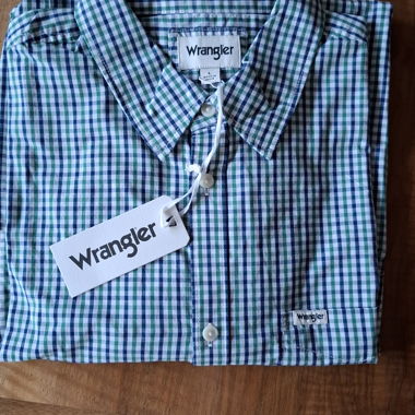 Wrangler checked button-down shirt L