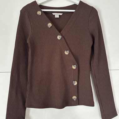 Brown long-sleeve shirt