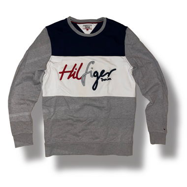 Felpa Hilfiger Denim grigia e blu