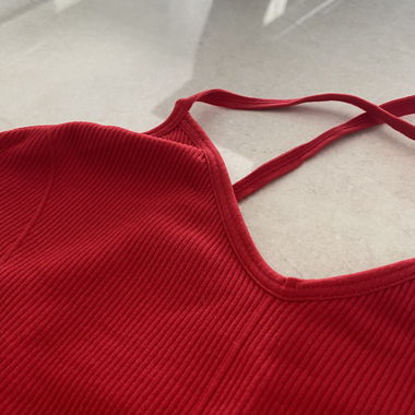 Backless Sport-BH in Rot, Grösse 36