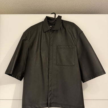 Oversize Lederhemd