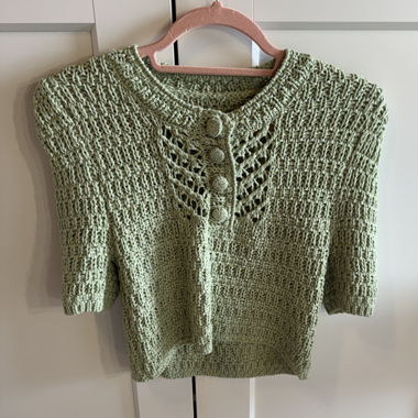 Maglione di maglia verde