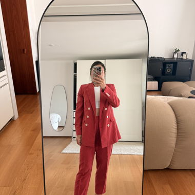 Red Trouser Suit