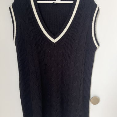 Abito in maglione senza maniche