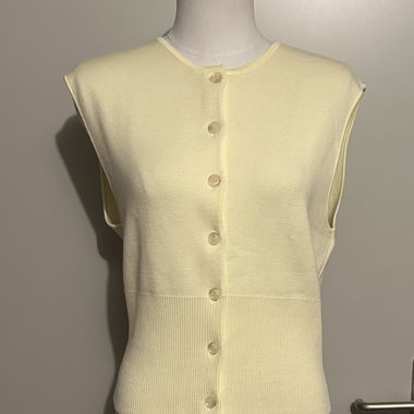 Gilet in maglia giallo Samsøe con fila di bottoni