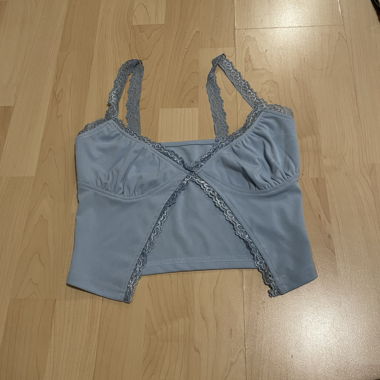 Blaues Spitzen Top