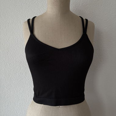Top corto nero Even&Odd XS