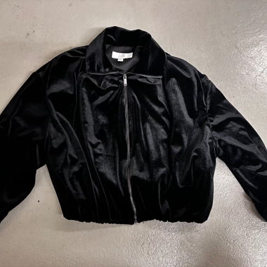 Veste en velours noire ZARA
