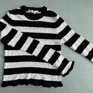 Maglione in maglia a righe Zara