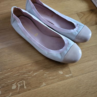 Ballerine bicolore rosa/verde pastello
