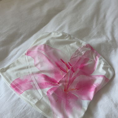 Haut bandeau tube floral rose