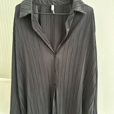 Black Pleated Blouse