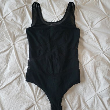 Black bodysuit with mesh