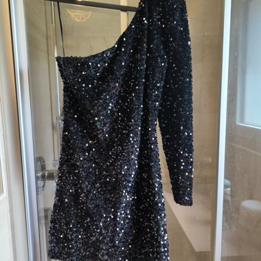 Abito Topshop asimmetrico con paillettes