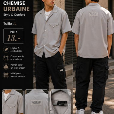 Grey Urban Shirt Size L