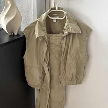 Gilet cargo avec pantalon / ensemble deux pièces