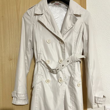 Trench-coat blanc cassé