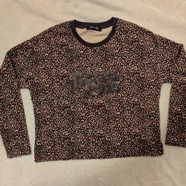 Top manches longues leopard