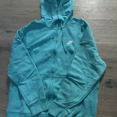 Felpa Nike con Zip Turchese (Taglia L)
