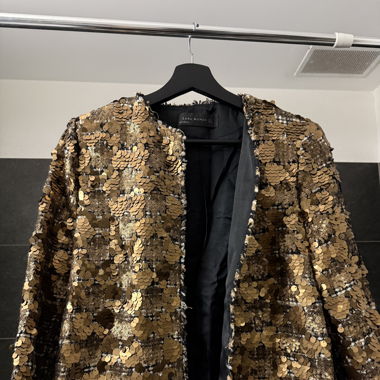Golden sequin blazer