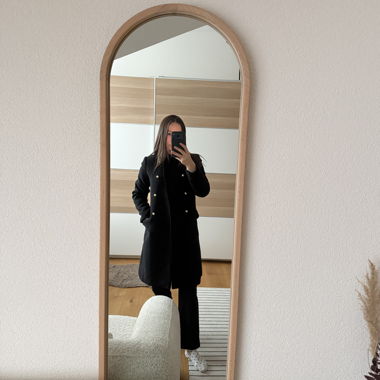 Cappotto in lana nero