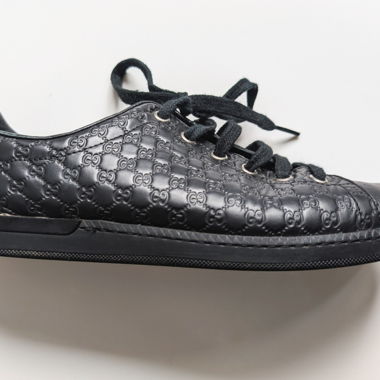 GUCCI: Sneakers vintage in pelle nera 37