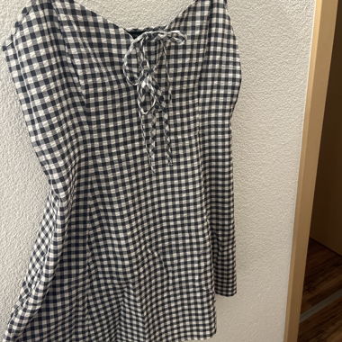 Mini robe vichy a fines bretelles