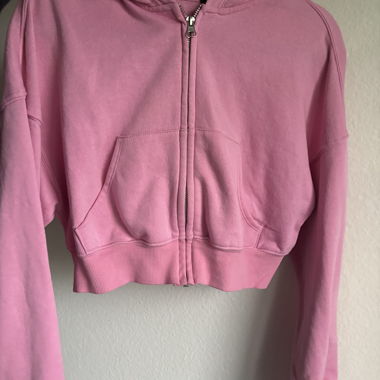 Felpa corta rosa
