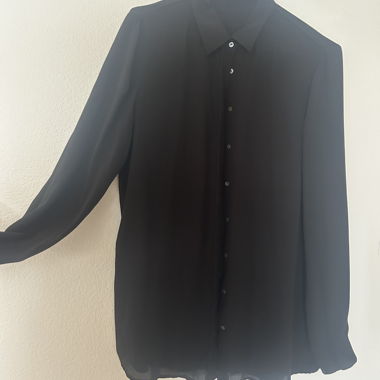 Schwarze Langarmbluse
