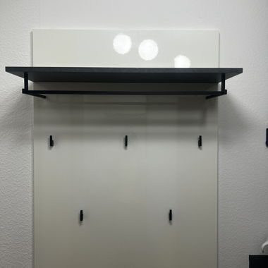 Wall coat rack with shelf