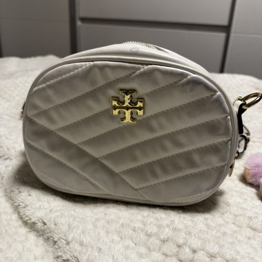 Borsa a tracolla trapuntata bianca