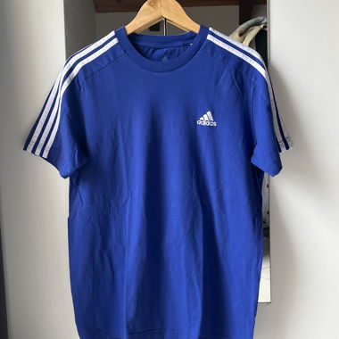 Adidas blue T-shirt with stripes