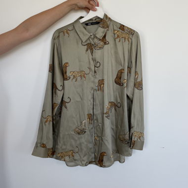 Zara Leopard Print Shirt