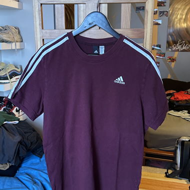 T-shirt Adidas bordeaux taglia L