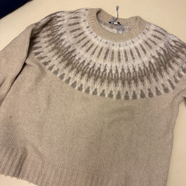 Pull en maille beige